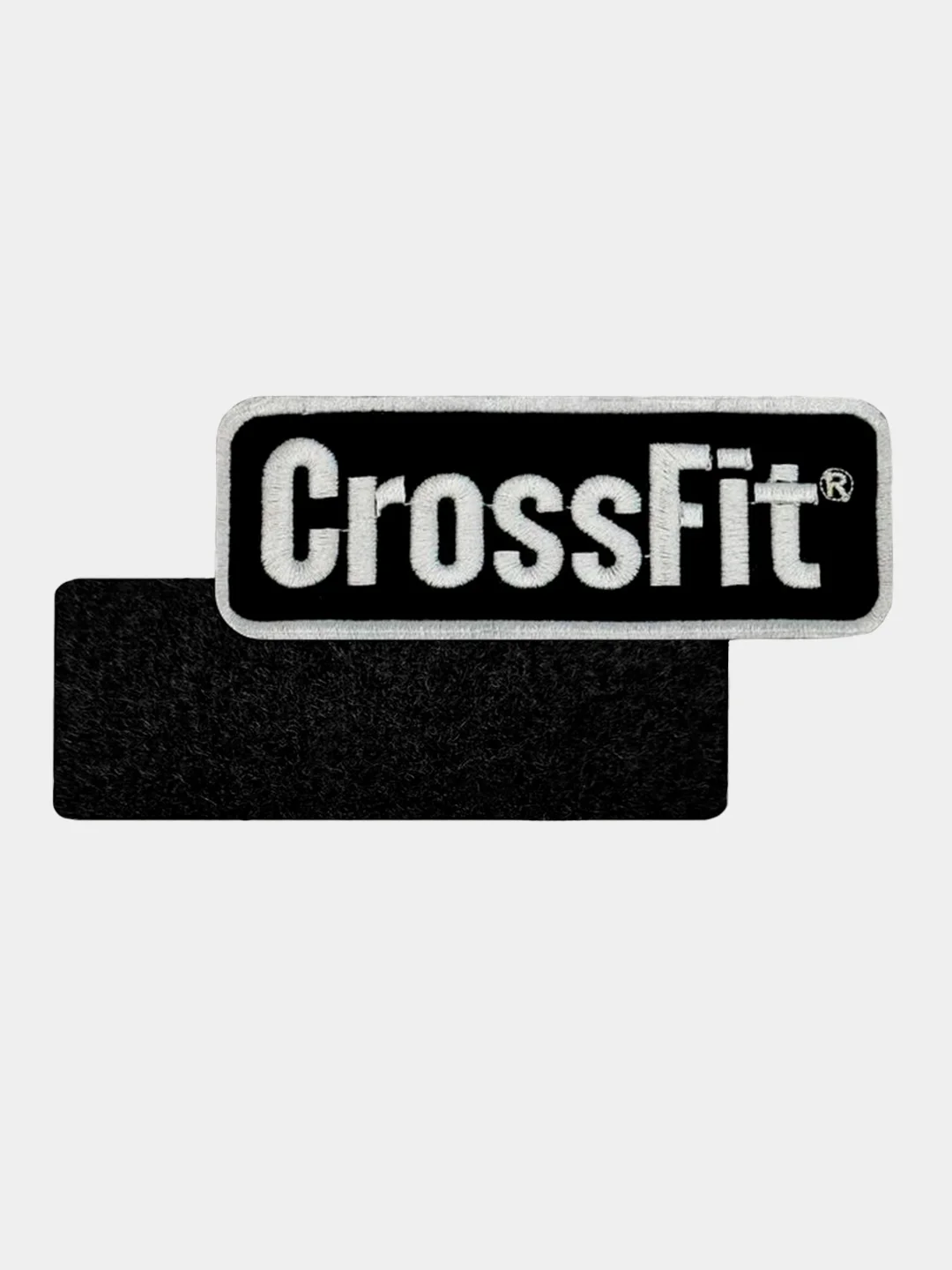 Черный нашивка шеврон на одежду CrossFit, на липучке