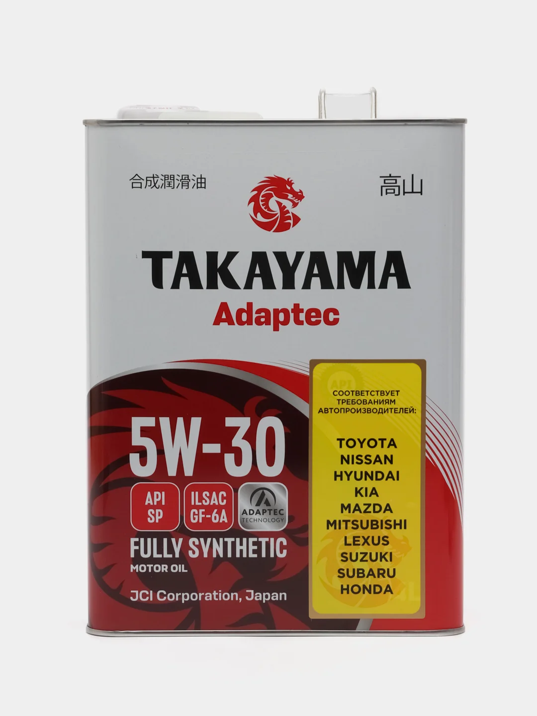 Моторное масло Takayama Adaptec 5W-30 GF-6A SP (Такаяма)