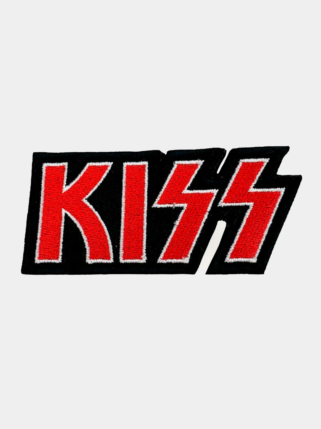 Черный нашивка шеврон на одежду Группа Kiss, на липучке