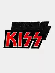 Черный нашивка шеврон на одежду Группа Kiss, на липучке