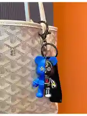 Брелок для ключей половинчатый Bearbrick сине-черный