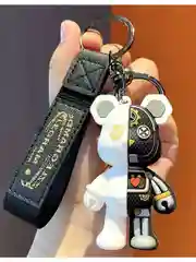 Брелок для ключей половинчатый Bearbrick бело-черный