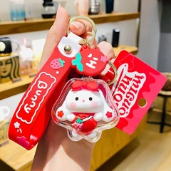 Брелок для ключей Kawaii милая зайка красная