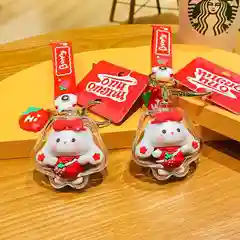 Брелок для ключей Kawaii милая зайка красная