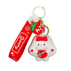 Брелок для ключей Kawaii милая зайка красная