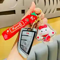 Брелок для ключей Kawaii милая зайка красная