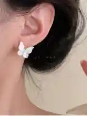 Серый серьги клевер, серьги женские, гвоздики , пусеты черные