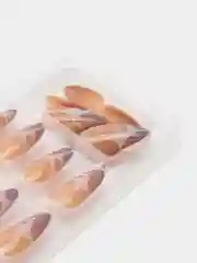 Лавандовый накладные ногти с дизайном, 24 штуки, с клеем для ногтей