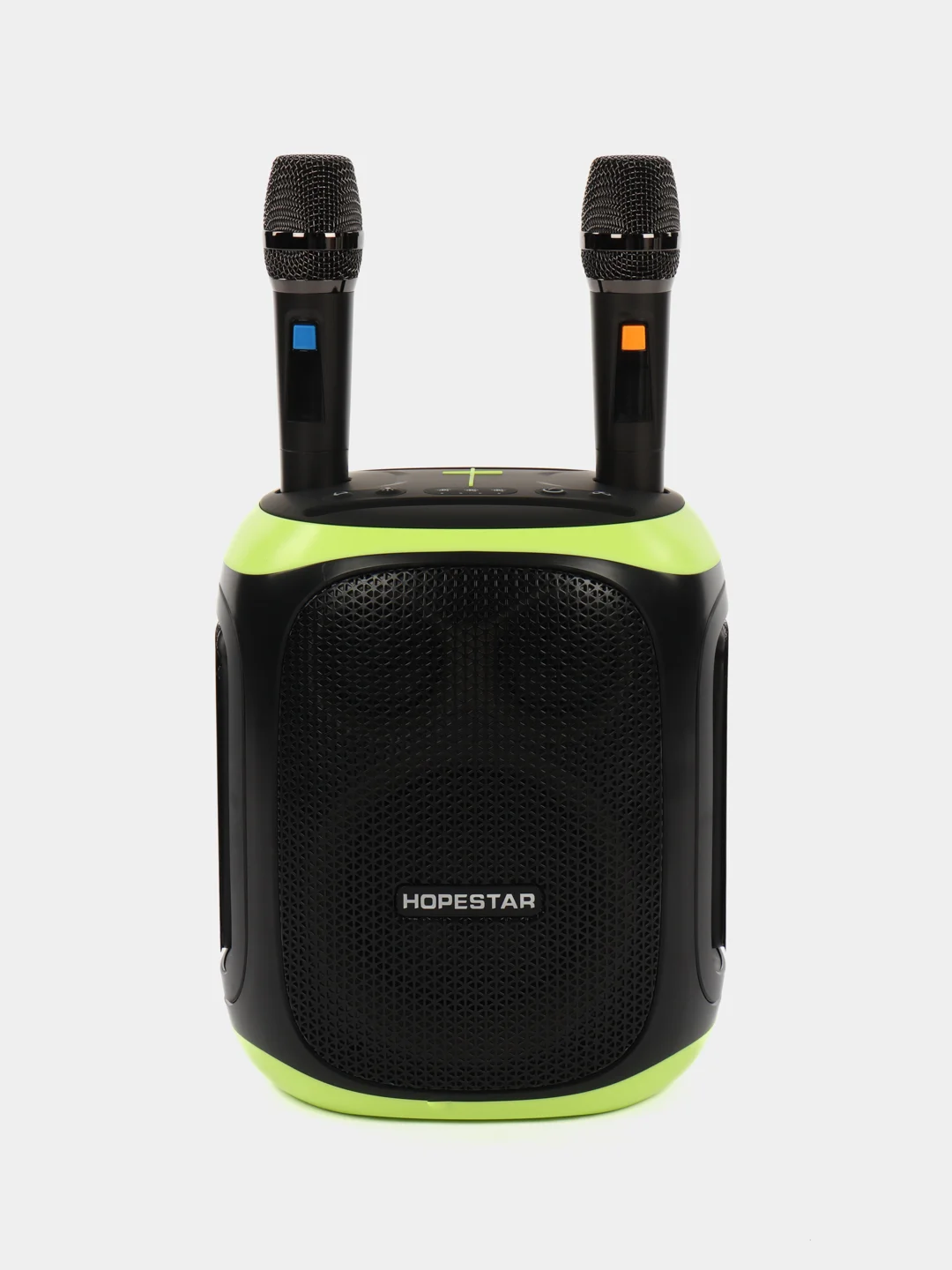 Черный портативная Bluetooth колонка HOPESTAR Party 130 c двумя микрофонами и RGB подсветкой