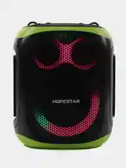 Черный портативная Bluetooth колонка HOPESTAR Party 130 c двумя микрофонами и RGB подсветкой