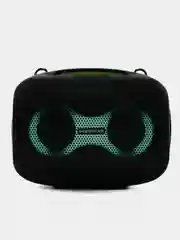 Черный портативная Bluetooth колонка HOPESTAR Party Box c двумя микрофонами и RGB подсветкой