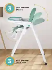 Стульчик для кормления, детский, Farfello Dreamy, зеленый