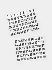 Белый наклейки цифры от 1 до 108 большие набор для интерьера для нумерации