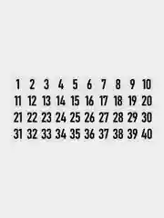 Прозрачный наклейка Цифры от 1 до 40 интерьерные для номеров для маркировки