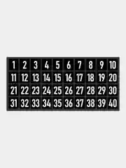 Черный наклейка Цифры от 1 до 40 интерьерные для номеров для маркировки