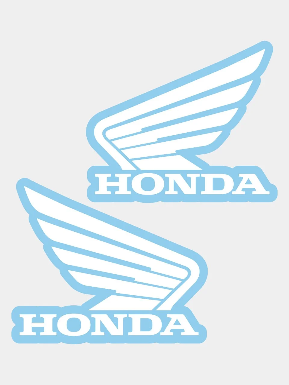 Белый наклейка на мотоцикл Honda хонда крылья логотип эмблема