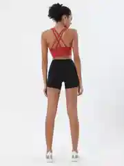 Черный шорты женские для спорта и фитнеса корректирующие фигуру спортивные велосипедки короткие