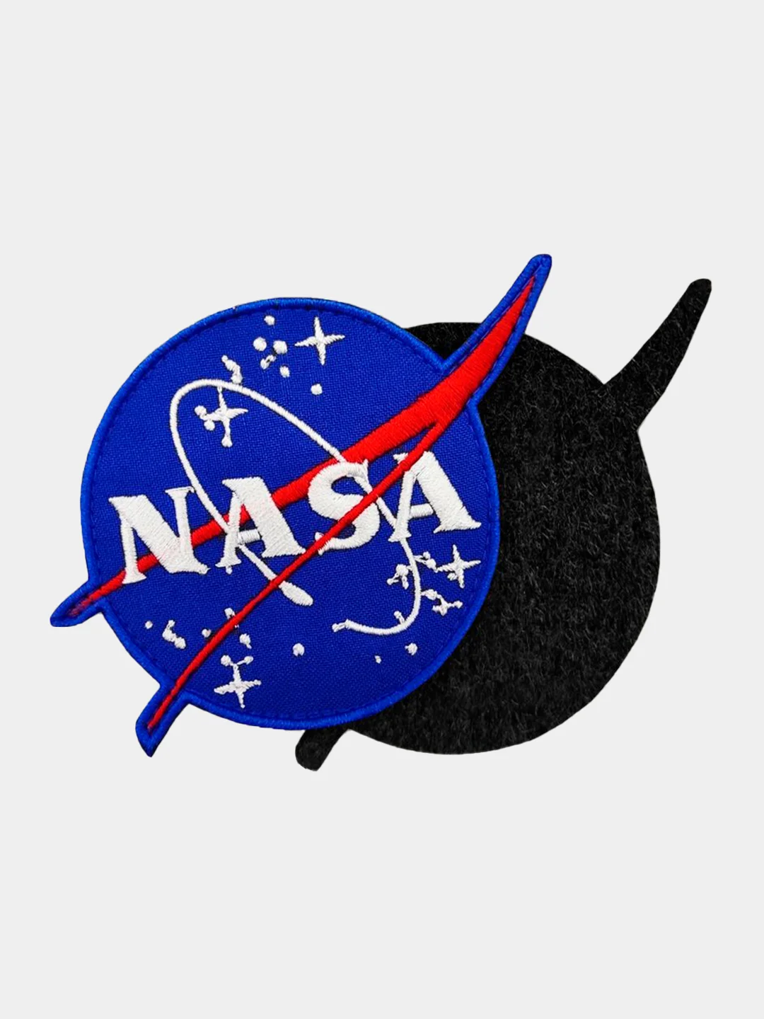 Синий нашивка шеврон на одежду Nasa, на липучке