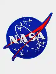 Синий нашивка шеврон на одежду Nasa, на липучке