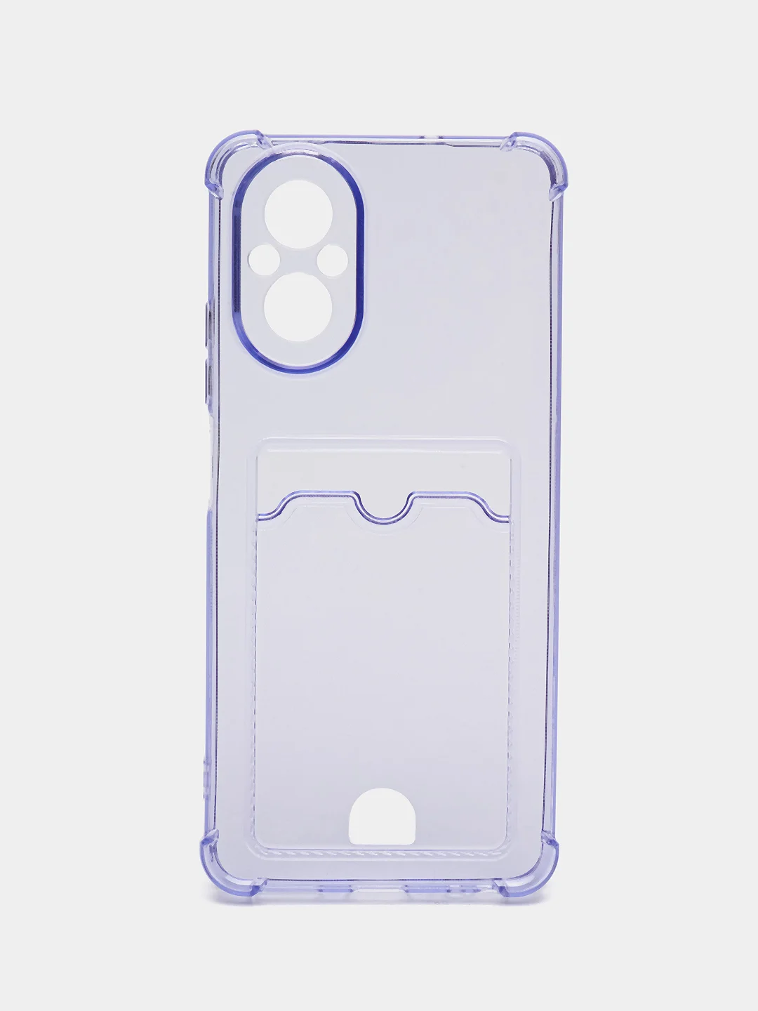 Лавандовый чехол для Realme C67 4G (Реалми С67 4Джи) с карманом для карт, прозрачный