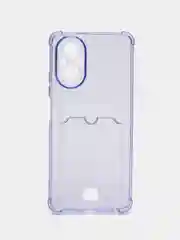 Лавандовый чехол для Realme C67 4G (Реалми С67 4Джи) с карманом для карт, прозрачный