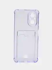 Лавандовый чехол для Realme C67 4G (Реалми С67 4Джи) с карманом для карт, прозрачный