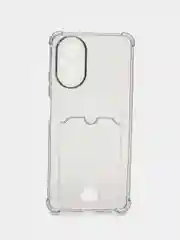 Тёмно-серый чехол для Realme C67 4G (Реалми С67 4Джи) с карманом для карт, прозрачный