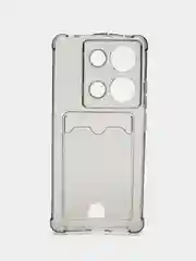 Тёмно-серый чехол для Xiaomi Redmi Note 13 Pro 4G/Poco M6 Pro 4G (Редми Нот 13 Про/Поко М6) с карманом
