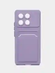 Лавандовый чехол для Poco X6 Pro 5G (Поко Х6 Про ), с карманом для карт