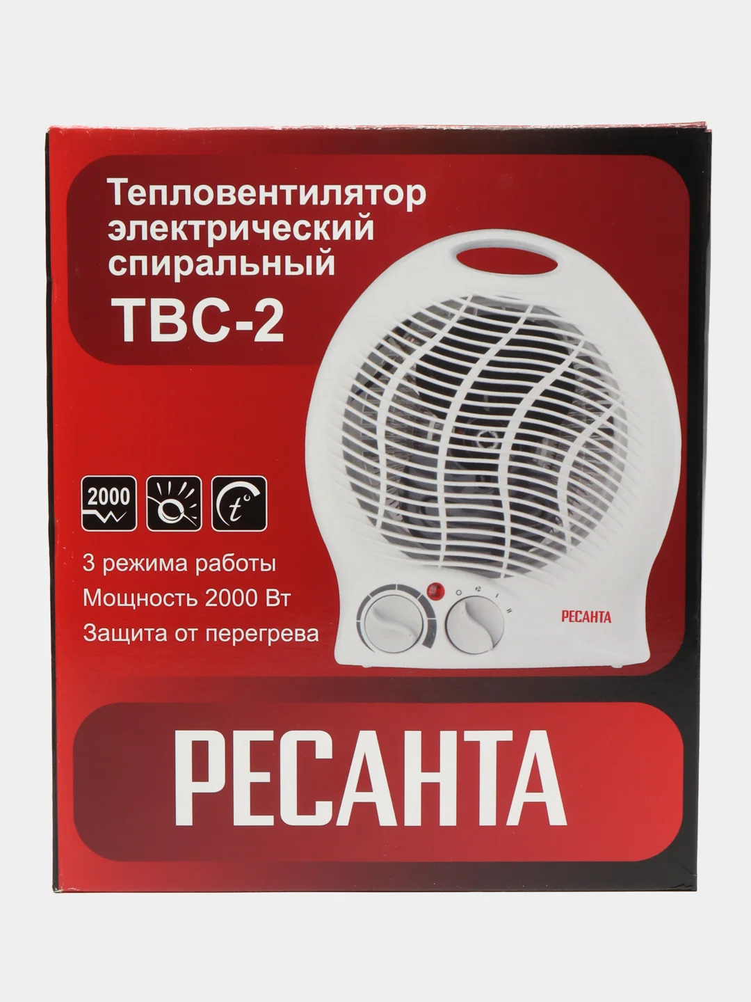 Тепловентилятор РЕСАНТА ТВC-2, белый