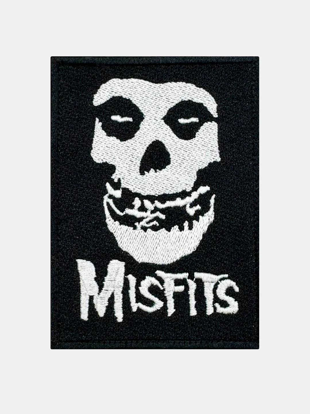 Черный нашивка шеврон на одежду Misfits, на липучке