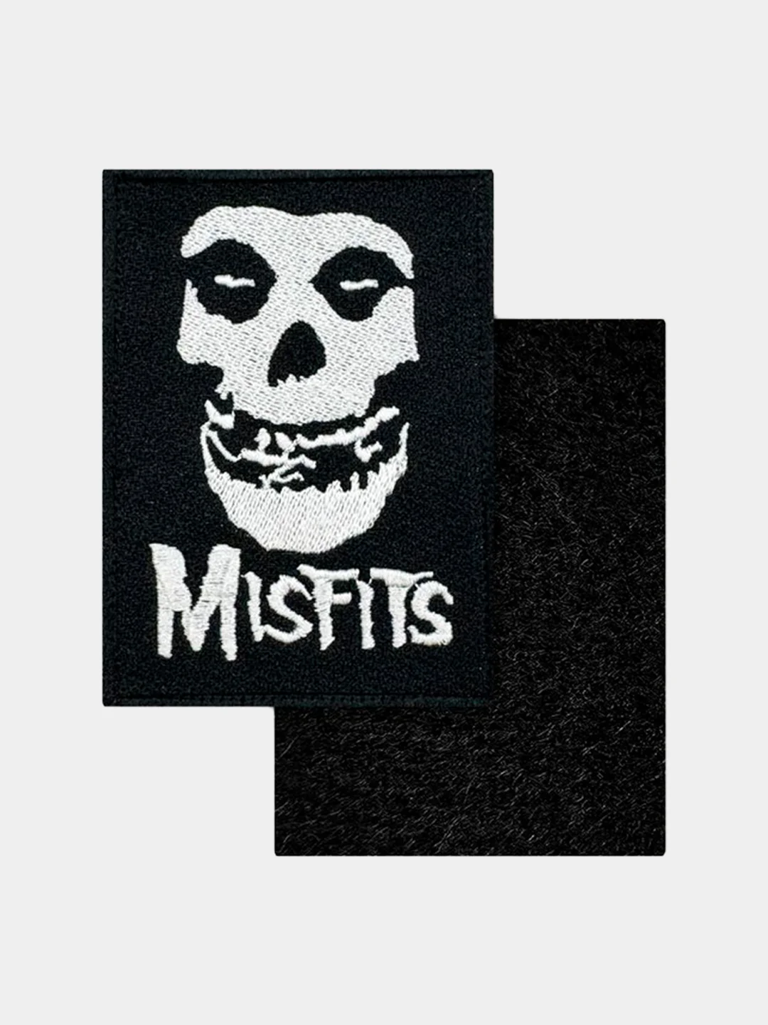 Черный нашивка шеврон на одежду Misfits, на липучке