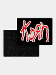 Черный нашивка шеврон на одежду Группа KoЯn (Korn), на липучке