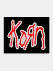 Черный нашивка шеврон на одежду Группа KoЯn (Korn), на липучке