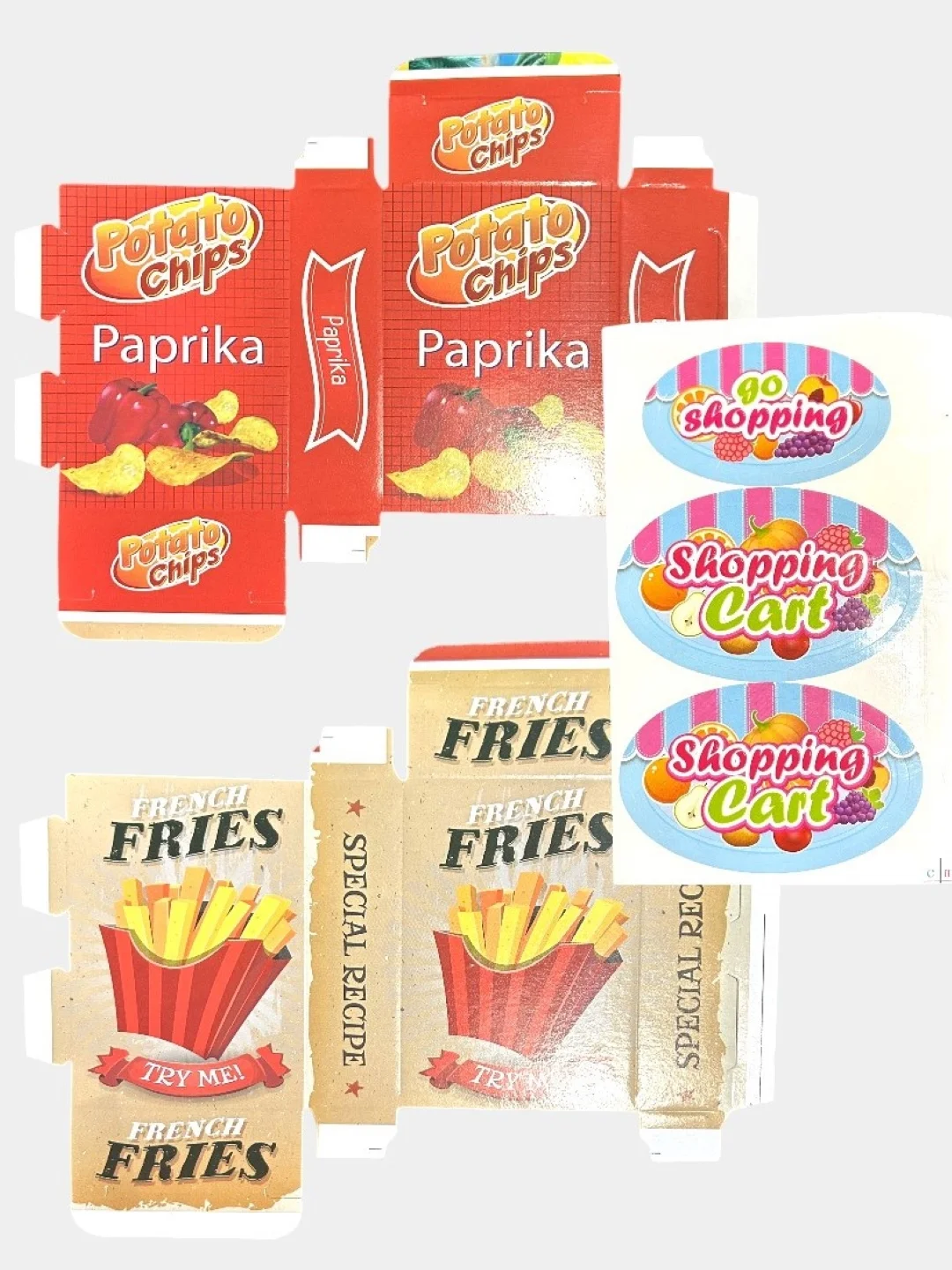 Розовый большая тележка с продуктами Лол