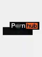 Черный нашивка шеврон на одежду Pornhub, на липучке