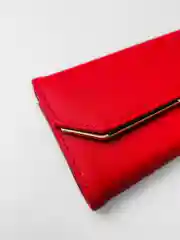 Красный кошелек женский, кошелек клатч, экокожа