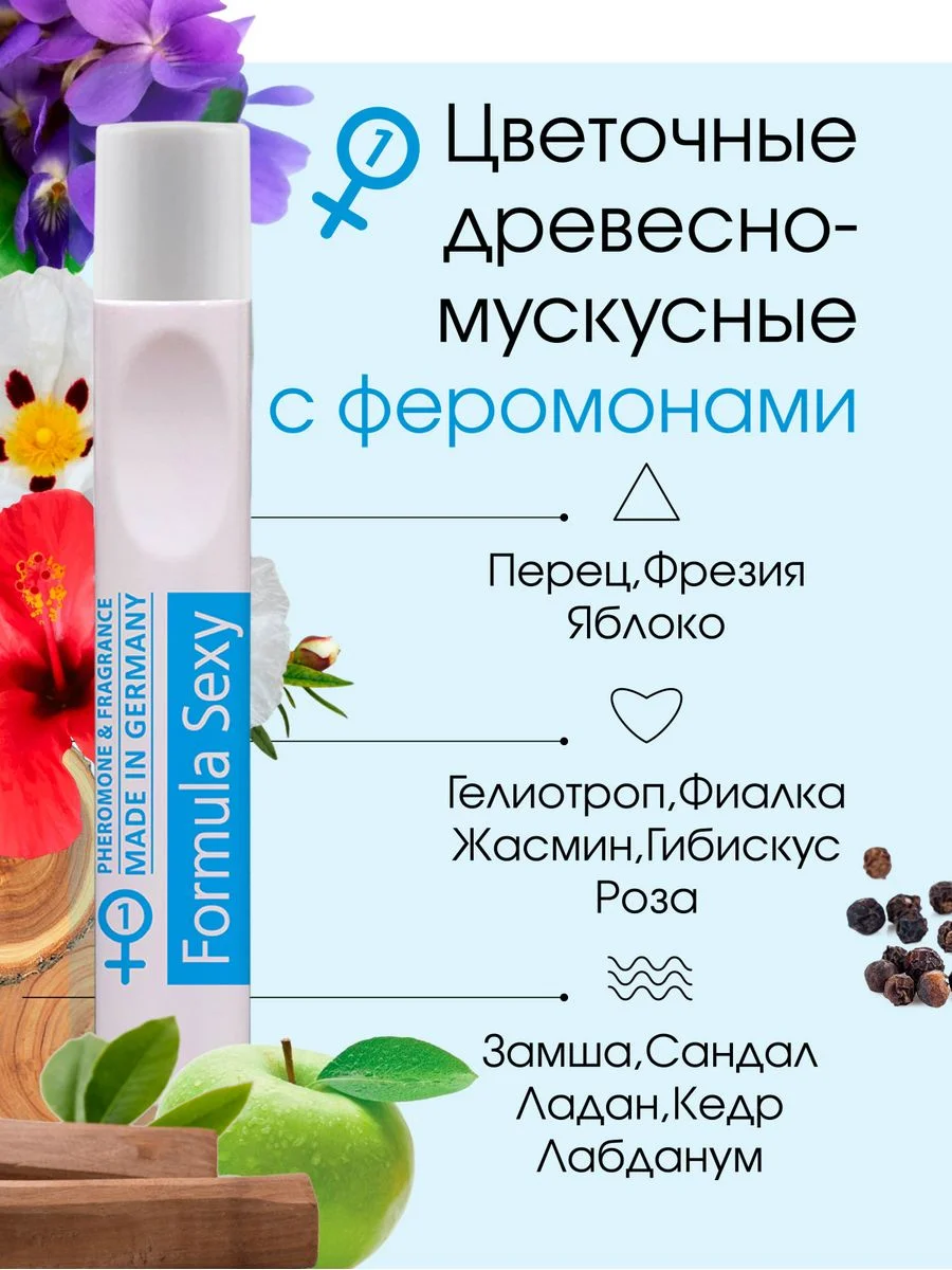 Масло парфюмерное женское с феромонами Formula Sexy, 15 мл