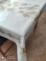 Скатерть, клеенка на стол "Жемчуг и цветы ,астра беж", ПВХ