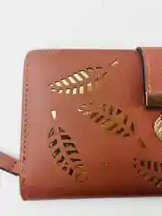 Коричневый кошелек женский, кошелек клатч, многофункциональный