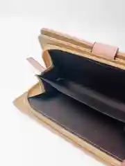 Розовый кошелек женский, кошелек клатч, многофункциональный