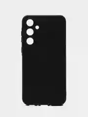 Черный чехол Samsung Galaxy A35 / Самсунг Галакси А35 силиконовый, чёрный, прозрачный с кармашком