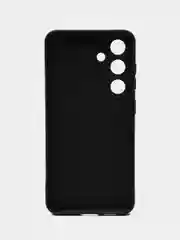 Черный чехол Samsung Galaxy S24 силиконовый, чёрный, прозрачный с кармашком