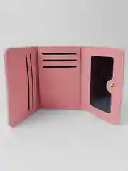 Розовый кошелек женский маленький, кошелек картхолдер