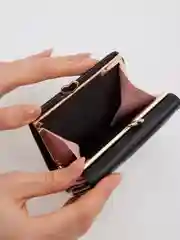 Розовый кошелек женский маленький, кошелек картхолдер
