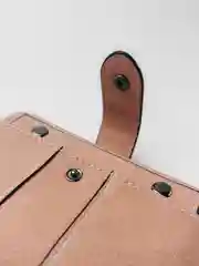 Розовый кошелек женский со съемным картхолдером, экокожа