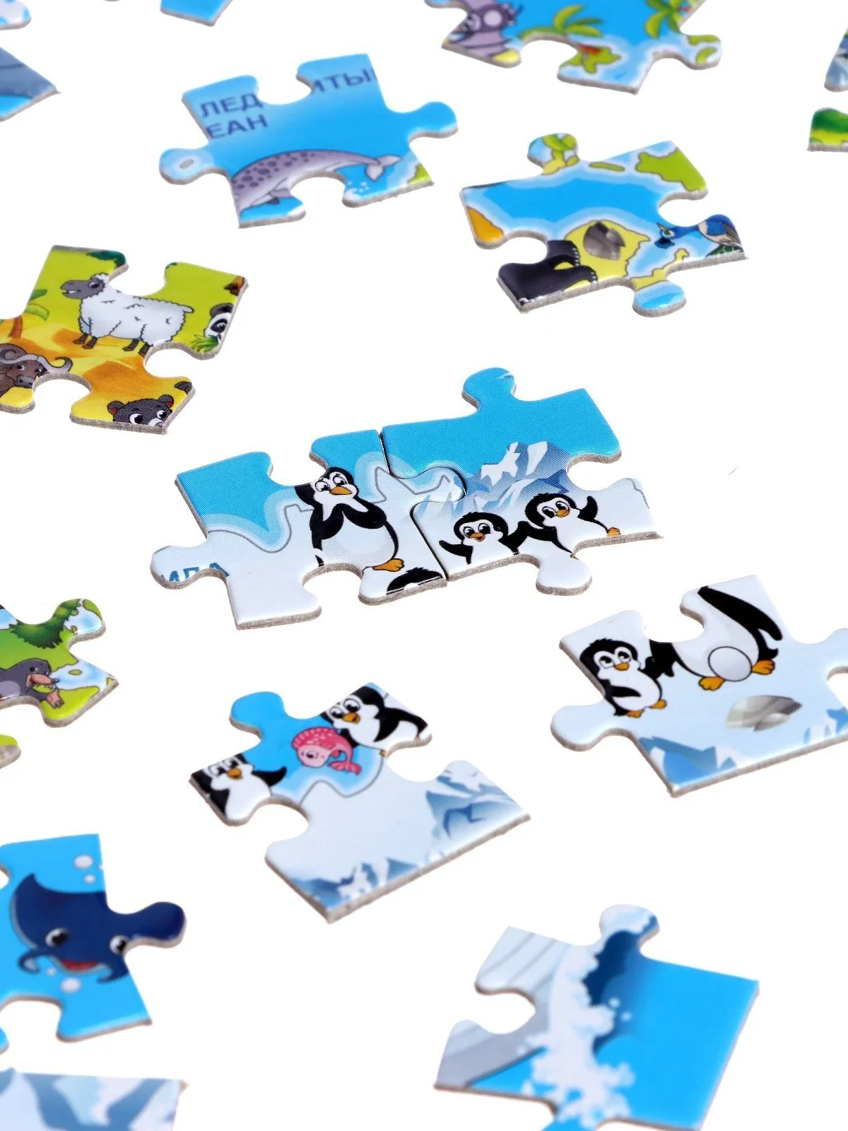 Голубой детский пазл, Puzzle Time, 160 деталей, размер 24 *34 см