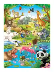 Зеленый детский пазл, Puzzle Time, 160 деталей, размер 24 *34 см
