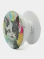 Светло-жёлтый держатель для телефона PopSocket (попсокет) с рисунками