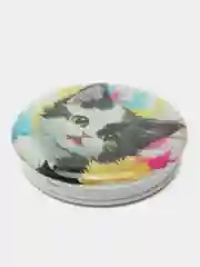 Светло-жёлтый держатель для телефона PopSocket (попсокет) с рисунками